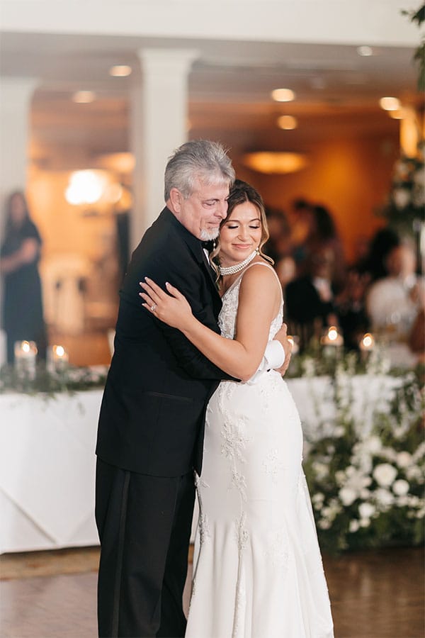 The bride sharing a special dance with her dad.