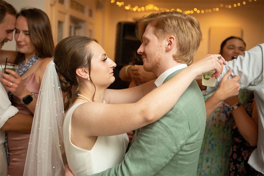 The bride and groom